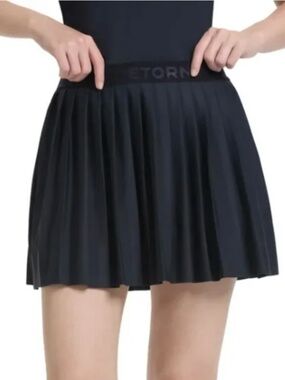 Tretorn Womens Black Golf Tennis Pleated Skort Skirt Medium